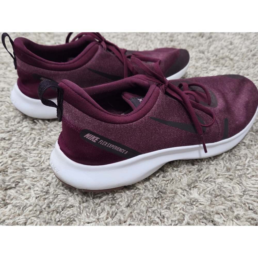Nike Flex Experience RN 8 Womens 11W Burgundy Running Shoes Training AR4948